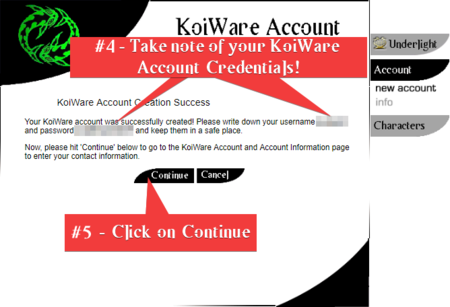 Create KoiWare Account